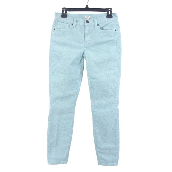 J. Crew Pants - J. Crew Corduroy Skinny Mid Rise Stretch Mint Green Cotton Pants Womens 26